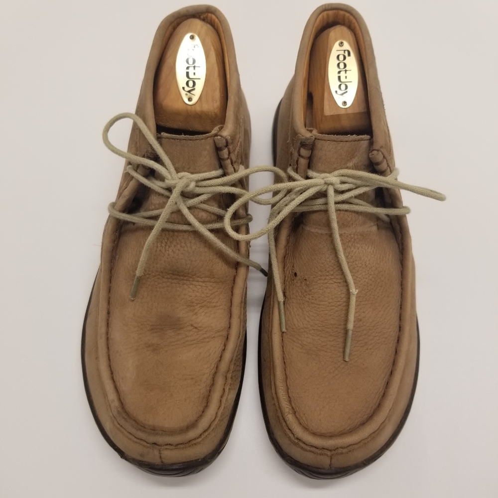 Alegria Mens Size 8.5US 42EU Chukka Boots Taupe Tan Leather Suede Ankle Boot